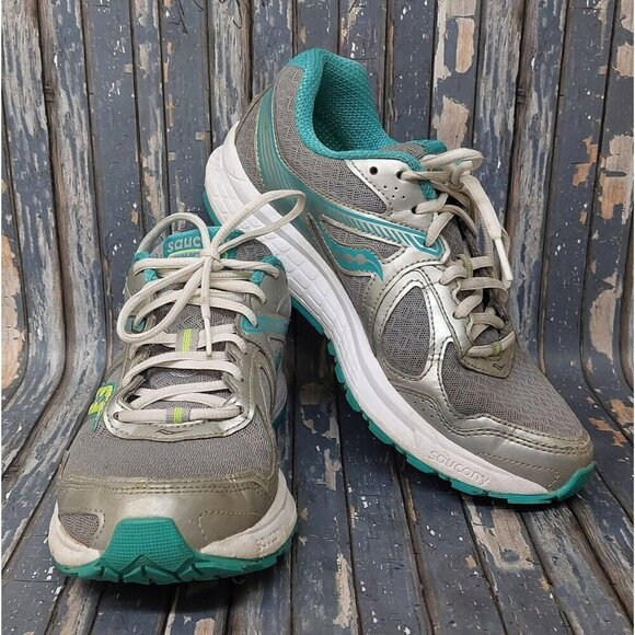 Saucony Grid Cohesion 10 Womens Size 9.5  S15333-1 Gray Running Shoes Sneakers - Picture 1 of 15